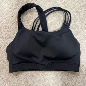 Athleta Black Strappy Sports Bra